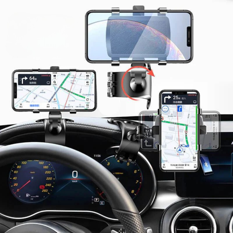 Car Phone Support – 1200° Rotation and Secure Hold