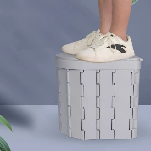 مرحاض قابل للطي للسفر — مضغوط وسهل الحمل