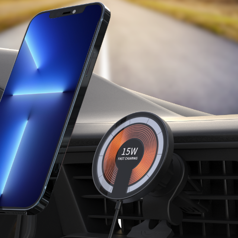 Cargador Magnético Inalámbrico para Coche – Conducción Conectada y Práctica