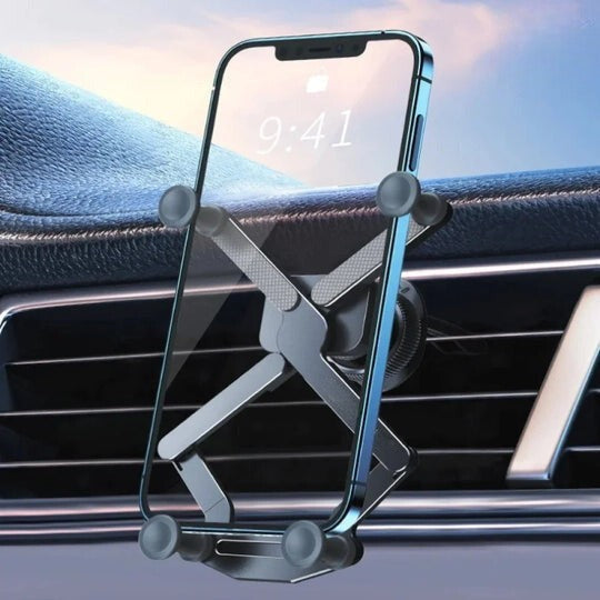 Car Phone Support Air Vent – 360° Rotation & Automatic Lock