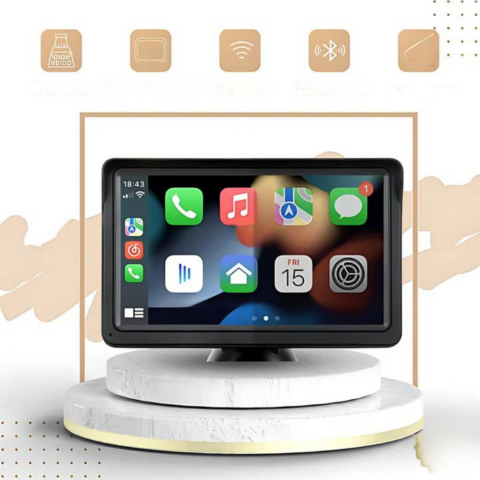 Multimediesystem for bil - HD-skjerm og trådløs CarPlay