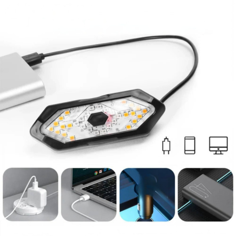 אור מהבהב לאופניים – נטען ובעל שלט