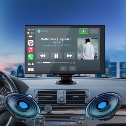 Přenosná dotyková obrazovka — GPS, hudba a hlasové ovládání