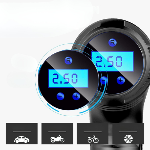 Hordozható légkompresszor — Intelligens pumpa LCD kijelzővel