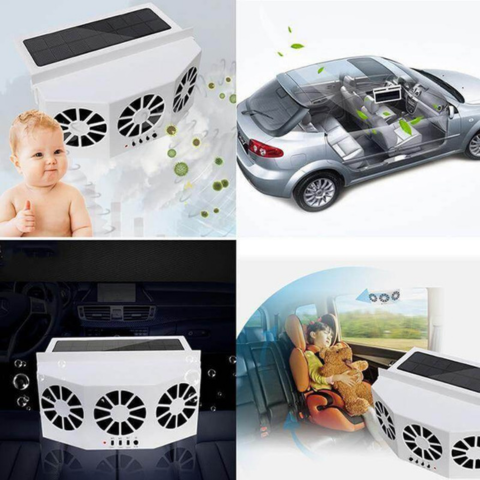 Solární ventilátor pro auto – ideální v létě