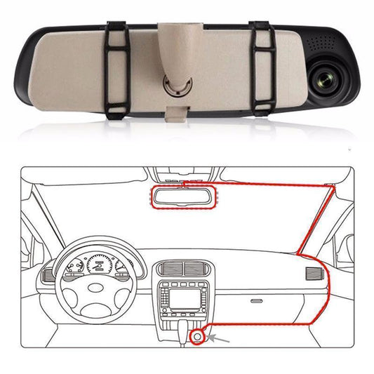 Dashbordkamera med to objektiver - kontinuerlig overvåking og vidvinkel