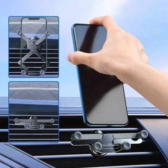 Car Phone Support Air Vent – 360° Rotation & Automatic Lock