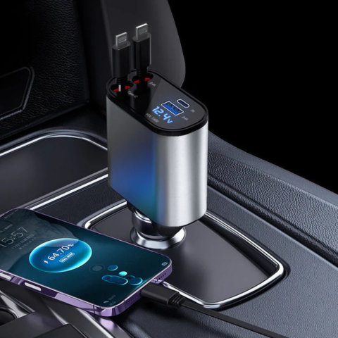 Rask Bil Lader – Kompatibilitet med iPhone og USB-C 