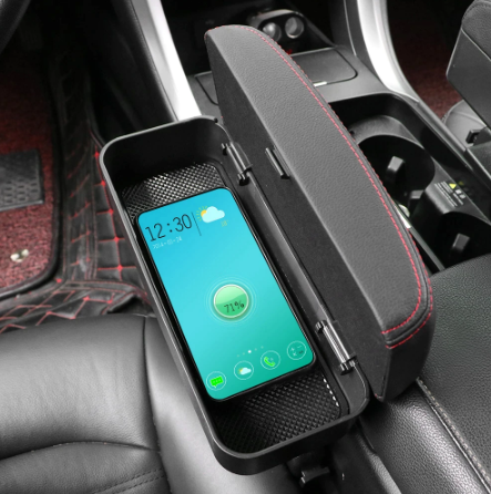 Central Console Armrest For Car - Comfort And Practical Storage 