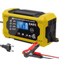 מטען סוללה לרכב חכם 12V/24V - תצוגת LCD & הגנה אוטומטית 