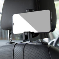 Soporte de teléfono y bolsa para reposacabezas – 2-en-1 práctico 