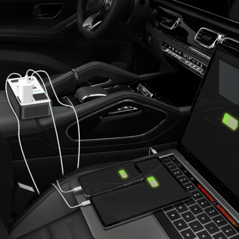 Autoconverter – Snelle netaansluitingen en USB-poorten 