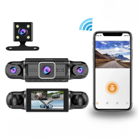 Dashcam de 4 canales - Wifi y GPS integrados