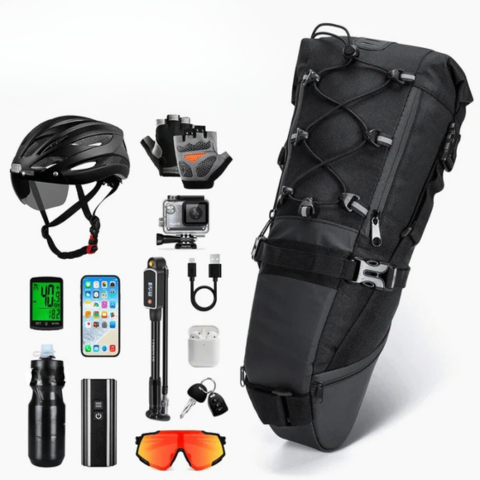 Fiets Zadeltas Grote Capaciteit — Waterdicht & Reflecterend 