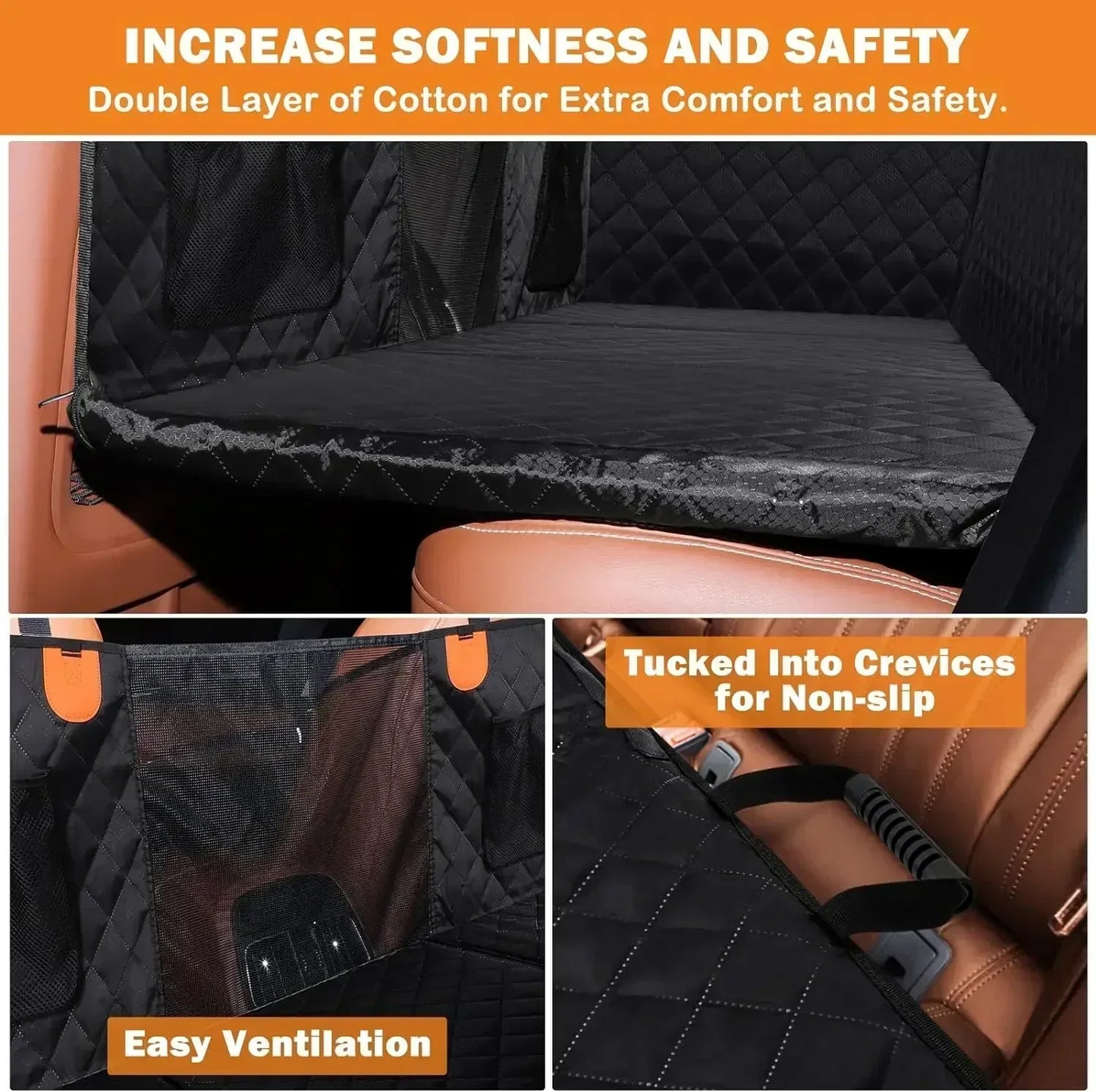 Dog Car Seat Cover – Waterproof & Non-Slip With Safety Harness 