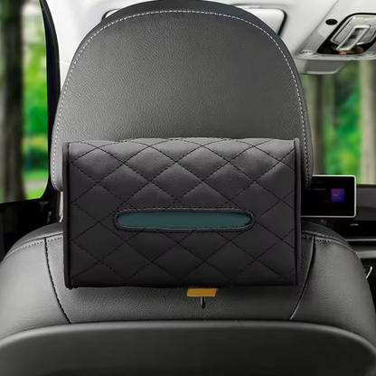 Boîte À Mouchoirs Auto z PU kůže – Upevnění sluneční clony nebo opěrky hlavy 