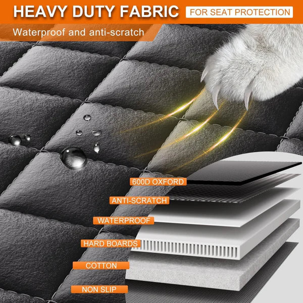 Dog Car Seat Cover – Waterproof & Non-Slip With Safety Harness 