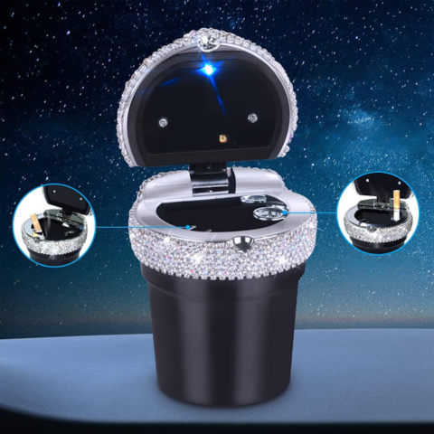 Brillant mini-bilaskebæger - elegant design og røgsikker lukning