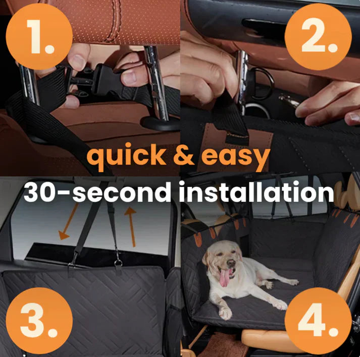 Dog Car Seat Cover – Waterproof & Non-Slip With Safety Harness 