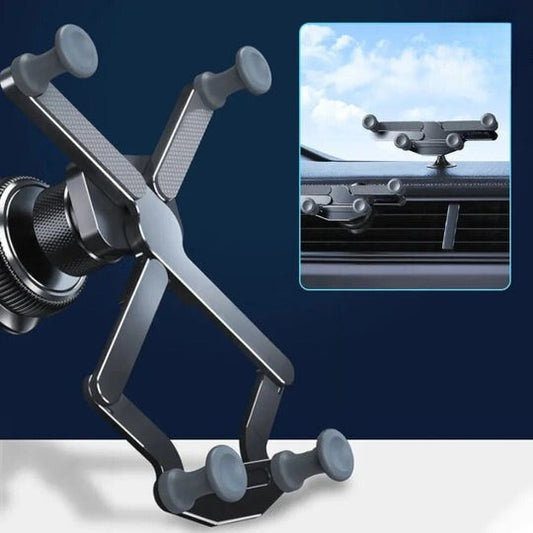 Car Phone Support Air Vent – 360° Rotation & Automatic Lock 