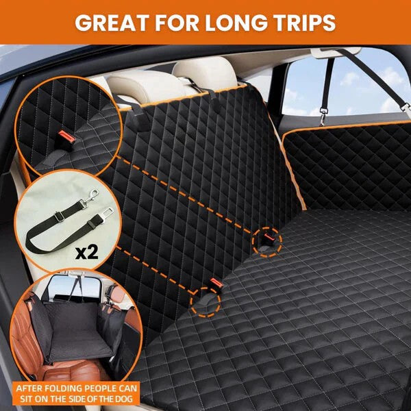 Dog Car Seat Cover – Waterproof & Non-Slip With Safety Harness 